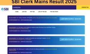 SBI Clerk Mains Result 2025